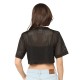 Karl Kani Mesh Cropped Baseball Shirt Μαύρο